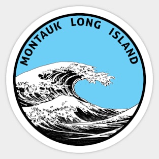 MONTAUK LONG ISLAND NEW YORK SURFING SURF SURFER Sticker